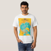 北極地図 Tシャツ (正面フル)