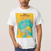 北極地図 Tシャツ (正面)