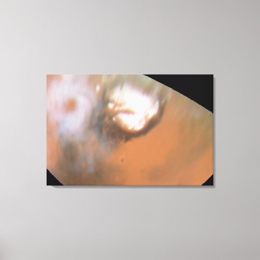 北極地域から見られる火星のサイクロン キャンバスプリント (正面)