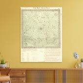 北極地域のスターマップ キャンバスプリント (インサイチュ (リビング))