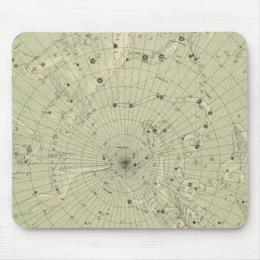 北極地域の星図 マウスパッド (正面)