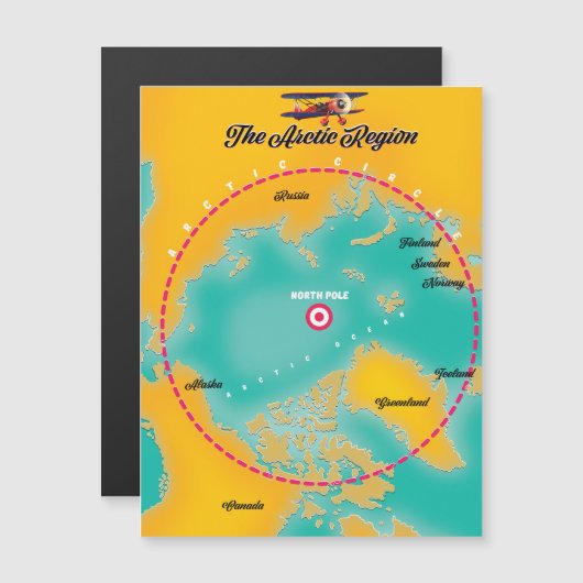 北極域北極地図 (正面/裏面)