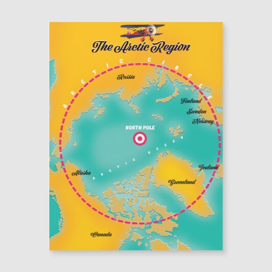 北極域北極地図 (正面)