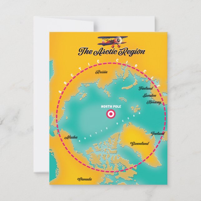 北極域北極地図 (正面)