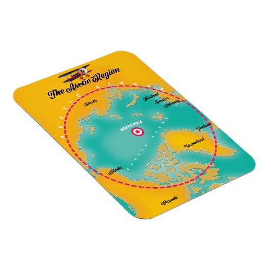 北極域北極地図 マグネット (右側)