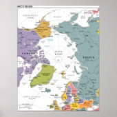 北極域地図 ポスター (正面)