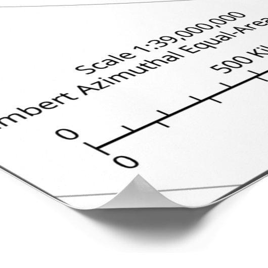 北極域地図 ポスター (角)