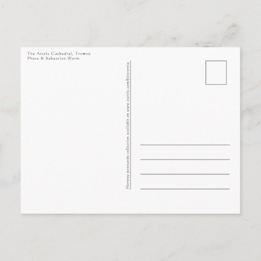 北極大聖堂トロムス ポストカード (裏面)