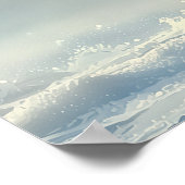 北極威厳のある雪のペンギン ポスター (角)