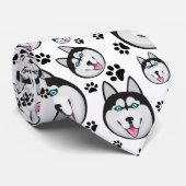 北極子犬のシベリアンハスキーの大きいそり犬 ネクタイ (ロール)