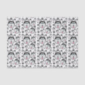 北極子犬のシベリアンハスキーの大きいそり犬 薄葉紙 (正面)