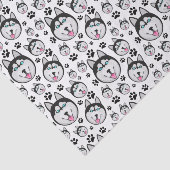 北極子犬のシベリアンハスキーの大きいそり犬 薄葉紙 (詳細)