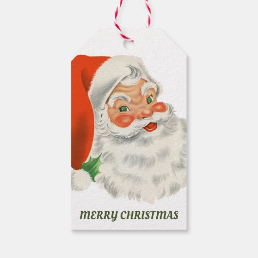 北極小妖精や小人表現Santaからの配信 ギフトタグ (裏面)