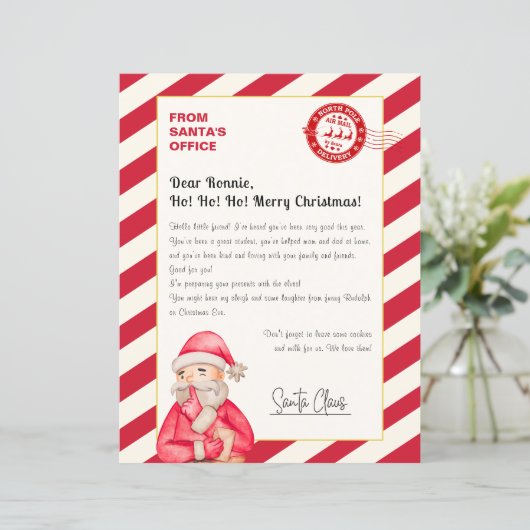 北極局からのサンタクロースからの手紙 (スタンド正面)