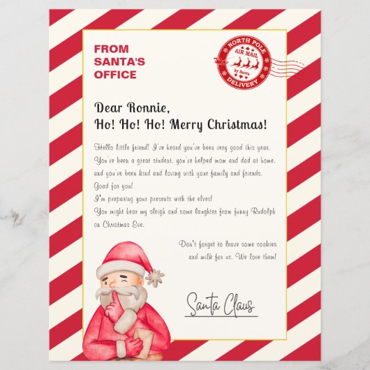 北極局からのサンタクロースからの手紙 (正面)