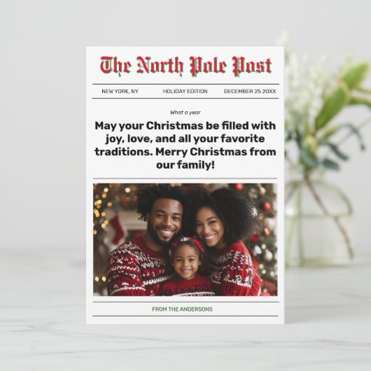 北極新聞クリスマスグリーティングカード シーズンカード (スタンド正面)