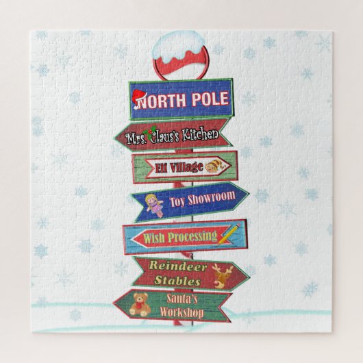 北極方向標識 ジグソーパズル (縦)