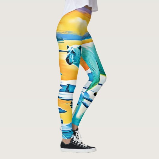 北極日没の北極像 レギンス (右)