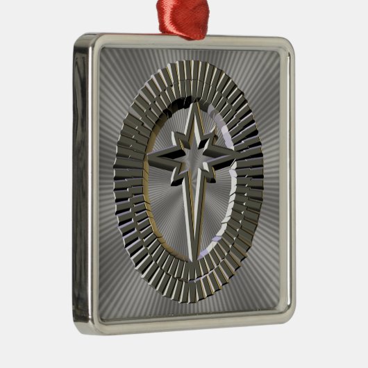 北極星のクリスマスオーナメント メタルオーナメント (右)