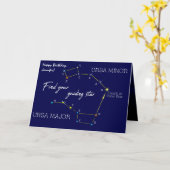 北極星を発見する北半球 カード (黄色い花)