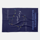 北極星を見つける北半球 キッチンタオル (横)