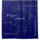 北極星を見つける北半球 シャワーカーテン (正面)