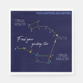 北極星を見つける北半球 スタンダードランチョンナプキン (正面)