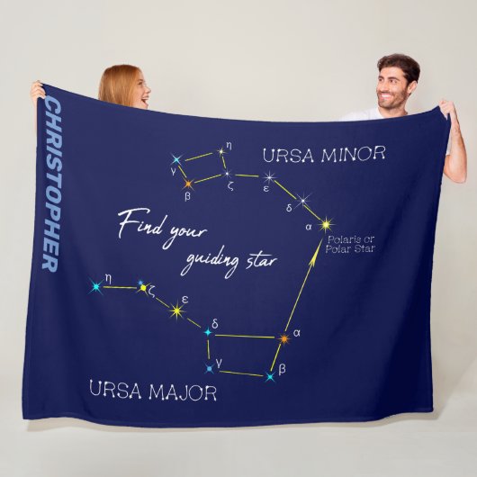 北極星を見つける北半球 フリースブランケット (インサイチュ)