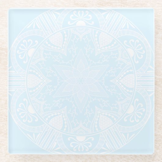 北極曼荼羅 ガラスコースター (正面)