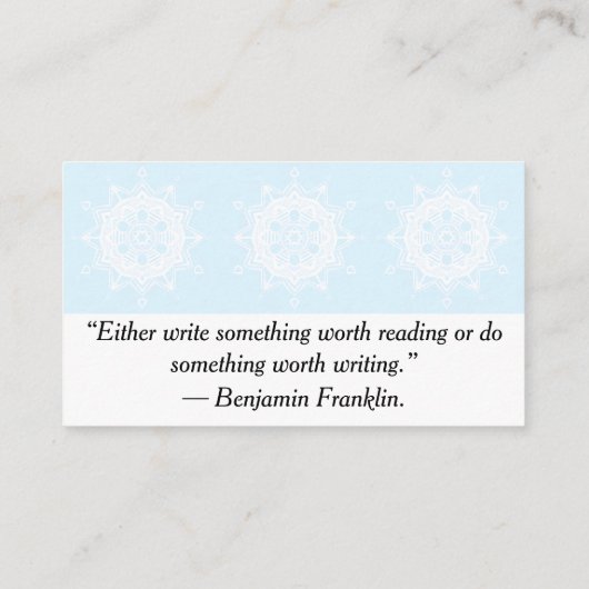 北極曼荼羅 名刺 (裏面)