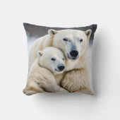 北極極熊の愛 クッション (正面)