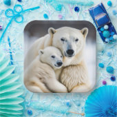 北極極熊の愛 ペーパープレート (パーティー)