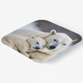 北極極熊の愛 ペーパープレート (傾斜あり)