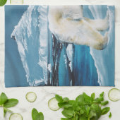 北極極熊ブルー キッチンタオル (折り畳み)