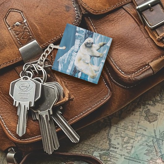 北極極熊ブルー キーホルダー