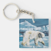 北極極熊ブルー キーホルダー (正面)