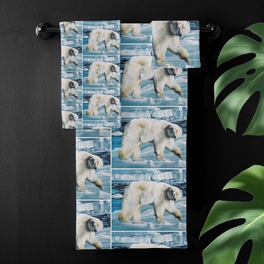 北極極熊ブルー バスタオルセット