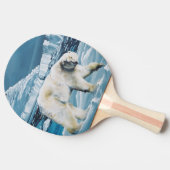 北極極熊ブルー 卓球ラケット (横)