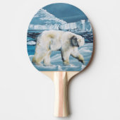 北極極熊ブルー 卓球ラケット (正面)