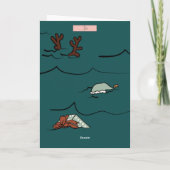 北極気候危機クリスマスカーおもしろいド シーズンカード (裏面)