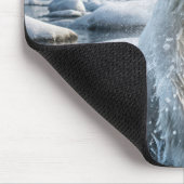 北極水のクリスマスポーラーベア マウスパッド (コーナー)