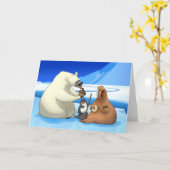 北極水差しバンドカード カード (黄色い花)