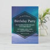 北極氷オーロラ極光バースデーパーティー 招待状 (スタンド正面)