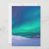 北極氷オーロラ極光ベビーシャワー 招待状 (裏面)