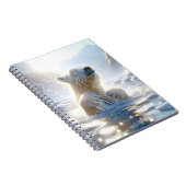 北極海でホッキョクグマがぶつかり合う ノートブック (右側)