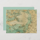 北極海のヴィンテージマップ ポストカード (正面/裏面)