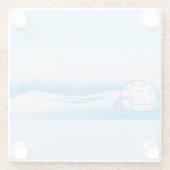 北極海イグロブルー ガラスコースター (裏面)