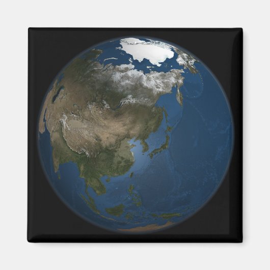 北極海氷を持つアジアの世界観 マグネット (正面)