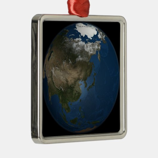 北極海氷を持つアジアの世界観 メタルオーナメント (右)