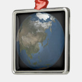 北極海氷を持つアジアの世界観 メタルオーナメント (左)